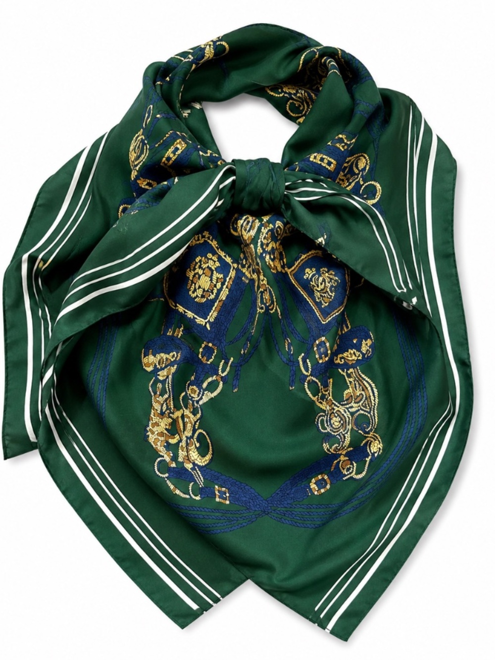 Silk-Like Polyester Square Scarf Boho Chic Head Wrap Versatile Accessory